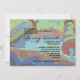 PAINED TORAH Bar Bat Mitzvah Uitnodiging