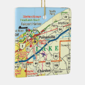Painesville Ohio Map Keramisch Ornament (Rechts)