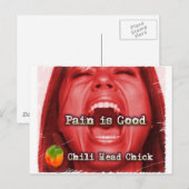 painisgood1-Chick Briefkaart (Voorkant / Achterkant)