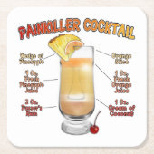 PAINKILLER Cocktail Recipe Art   Kartonnen Onderzetters (Voorkant)