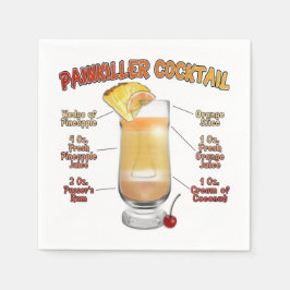PAINKILLER Cocktail Recipe Art Servet