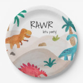 Painos Birthday Party Papieren Bordje (Voorkant)
