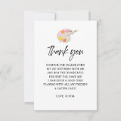 Painparty 1e verjaardag Dank u Bedankkaart (Voorkant)