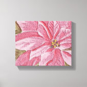 Painsettia kerstventilator canvas afdruk (Voorkant)
