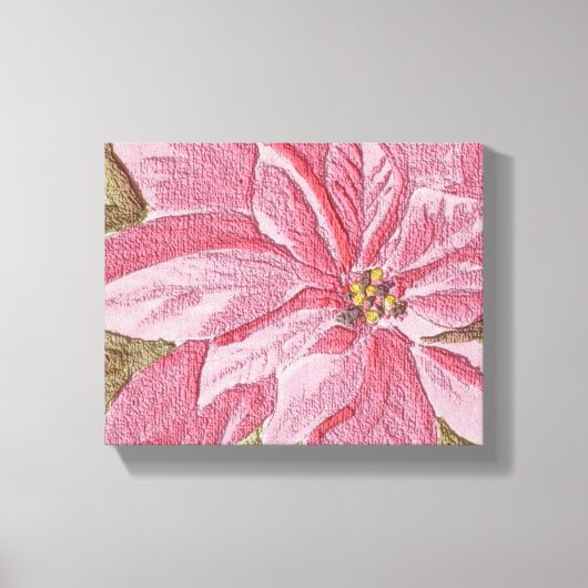 Painsettia kerstventilator canvas afdruk (Voorkant)