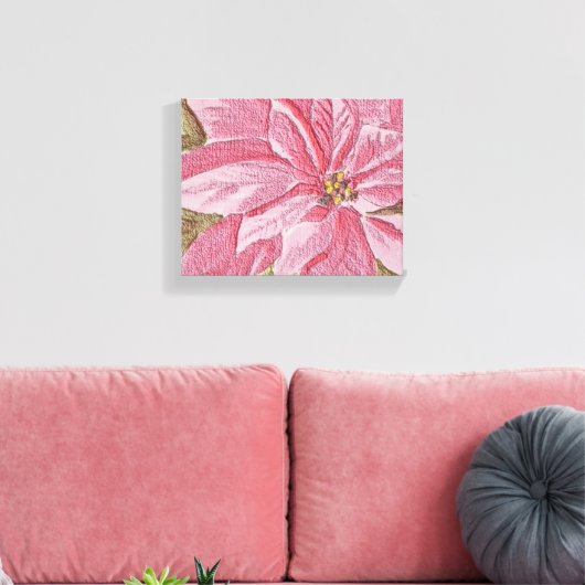 Painsettia kerstventilator canvas afdruk (Insitu (Woonkamer))