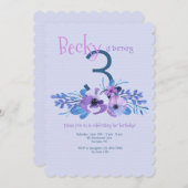 Painsies in Blauwe Uitnodiging (Voorkant / Achterkant)