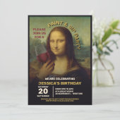 Paint and Sip Birthday Party Kaart (Staand voorkant)