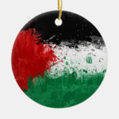 Paint Art Grunge Palestine Flag Keramisch Ornament (Voorkant)
