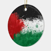 Paint Art Grunge Palestine Flag Keramisch Ornament (Links)