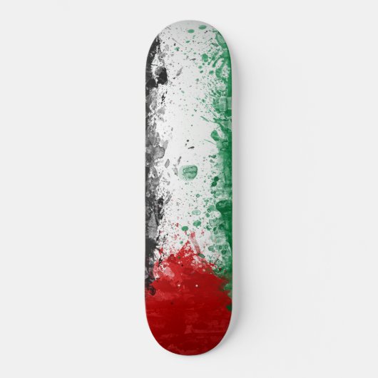 Paint Art Grunge Palestine Flag Persoonlijk Skateboard (Voorkant)