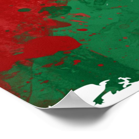Paint Art Grunge Palestine Flag Poster (Hoek)