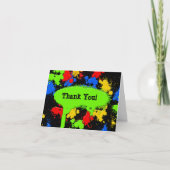 Paint Ball Bedankt Card (Voorkant)