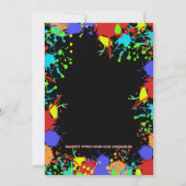 Paint Ball Birthday Party Invitation Kaart (Achterkant)