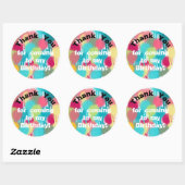 Paint Birthday Bedankt Ronde Sticker (Vel)