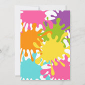 Paint BIrthday-uitnodiging Kaart (Achterkant)