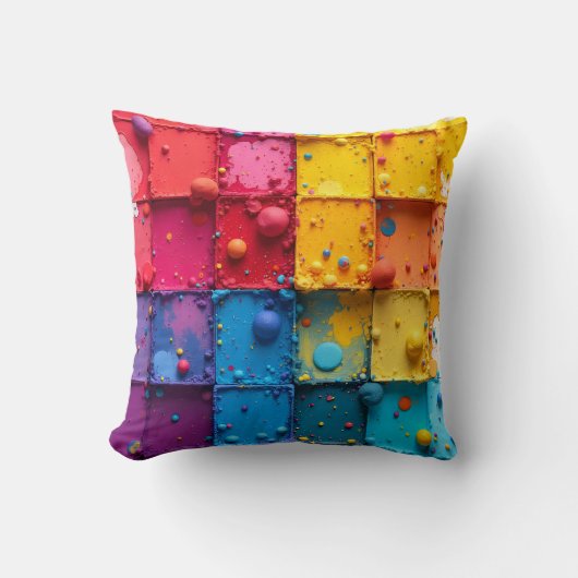 Paint Block Throw Pillow Kussen (Voorkant)