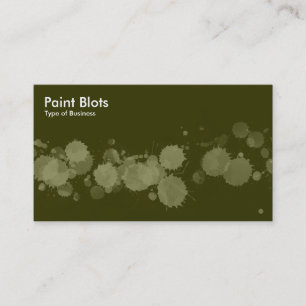 Paint Blots - Khaki op Dk Olive Visitekaartje