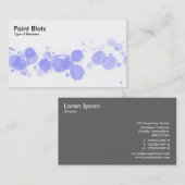 Paint Blots - Pastel Blue Visitekaartje (Voorkant / Achterkant)