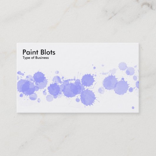 Paint Blots - Pastel Blue Visitekaartje (Voorkant)