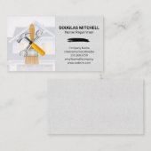 Paint Brush Hammer WFrench | Huishoudelijke woning Visitekaartje (Voorkant / Achterkant)