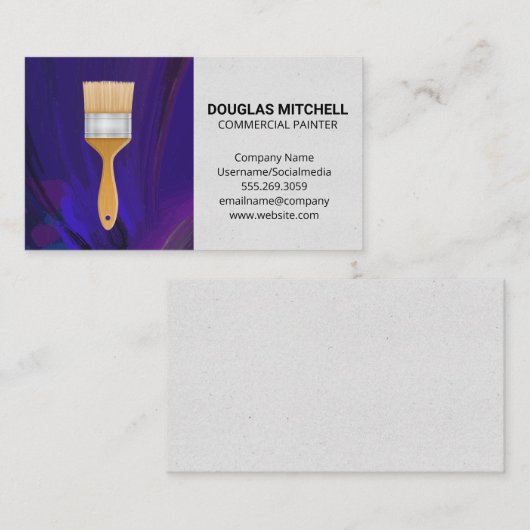 Paint Brush | hoofdaannemer | woningrenovatie Visitekaartje (Voorkant / Achterkant)