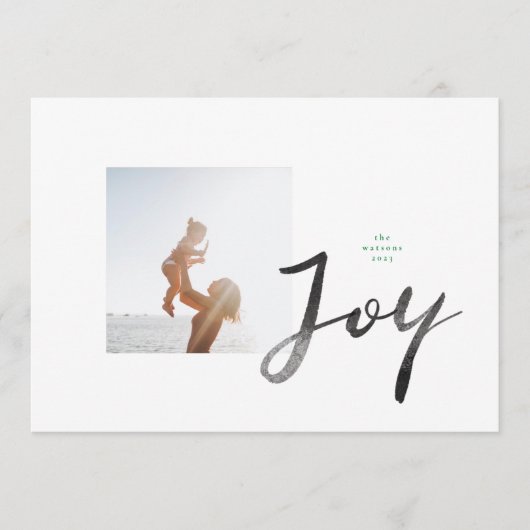 Paint Brush JOY | Foto Lijst | Minimalistische LIE Feestdagenkaart (Voorkant)