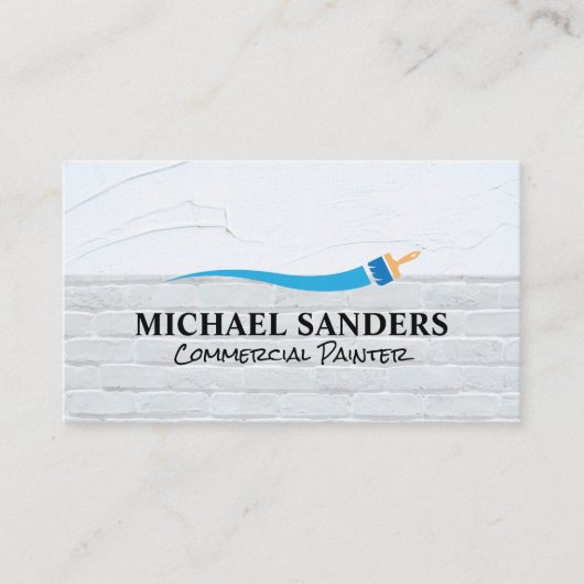 Paint Brush | Wandtexturen Visitekaartje (Voorkant)