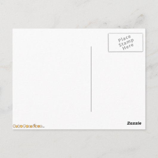 Paint Bucket Anime Angel Artwork Briefkaart (Achterkant)