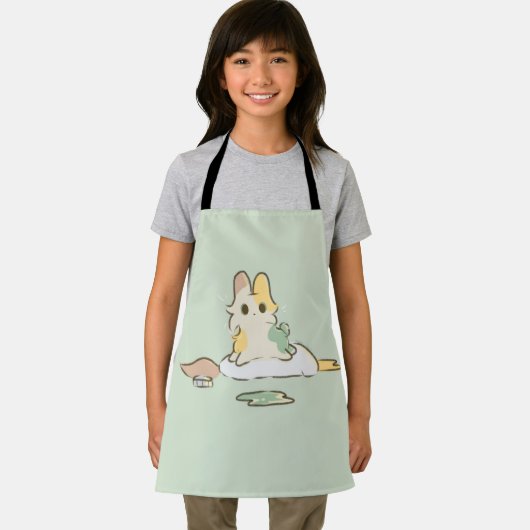 Paint bunny apron  schort (Insitu)