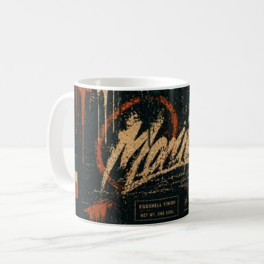Paint Can Beker Design, Morning Courage Koffiemok (Voorkant links)