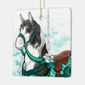 Paint Carrousel Paard Ornament (Links)