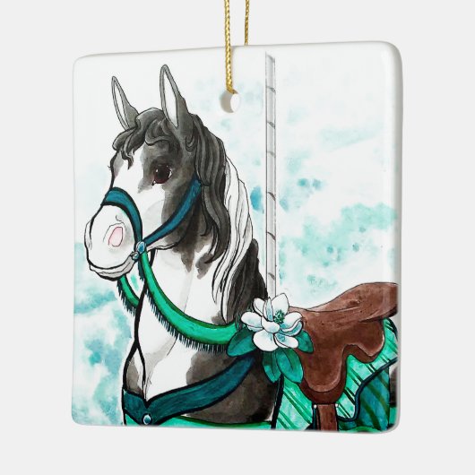 Paint Carrousel Paard Ornament (Links)