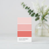 Paint Chip | Editable Color Interior Designer Visitekaartje (Staand voorkant)