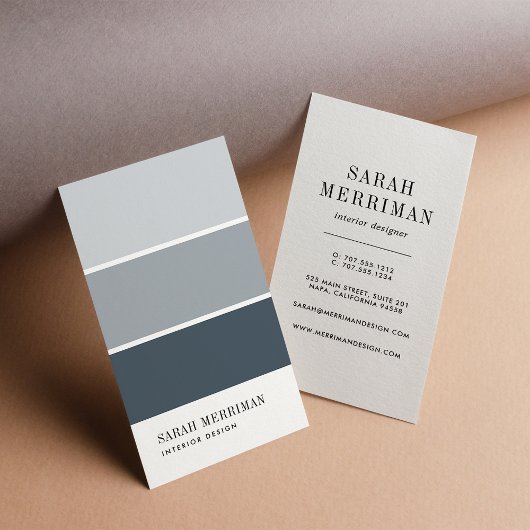 Paint Chip | Editable Color Interior Designer Visitekaartje