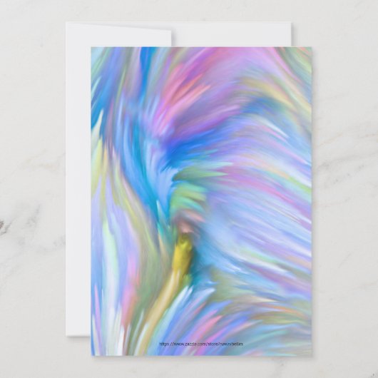 Paint Chip Geslacht Onthullen Roze Blauw Uitnodigi Kaart (Achterkant)