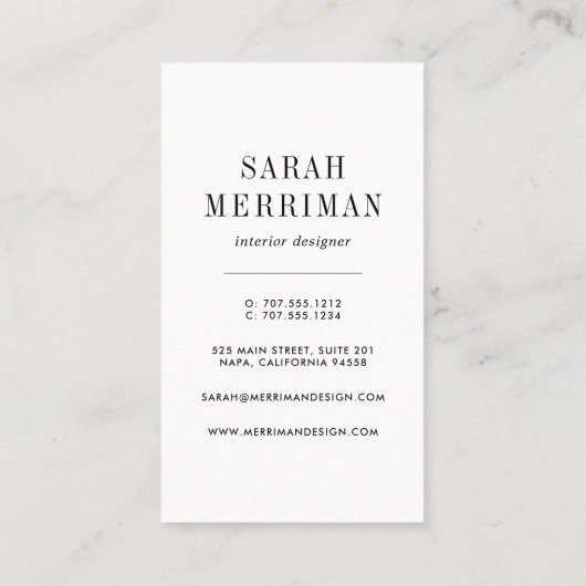 Paint Chip | Warm Terracotta Home Interior Design Visitekaartje (Achterkant)