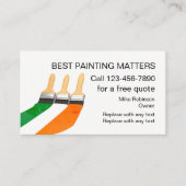 Paint Contractor House Painter Business Carda Visitekaartje (Voorkant)