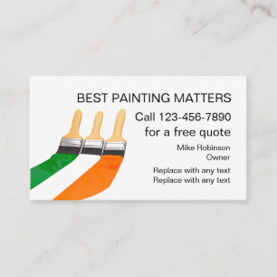 Paint Contractor House Painter Business Carda Visitekaartje