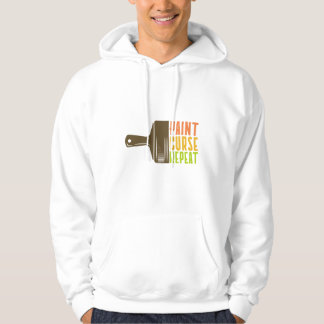 Paint. Curse. Repeat. Funny DIY Painter Hoodie
