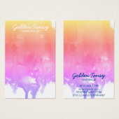 Paint Drip die Ketting-juwelen-beeldschermkaart ve Visitekaartje (Voorkant /achterkant)