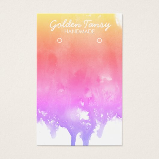 Paint Drip die Ketting-juwelen-beeldschermkaart ve Visitekaartje (Voorkant)