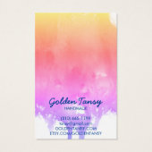 Paint Drip die Ketting-juwelen-beeldschermkaart ve Visitekaartje (Achterkant)