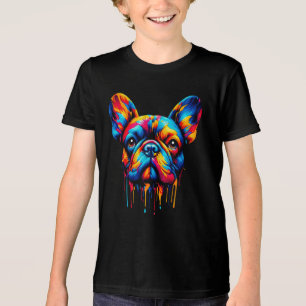 Paint Drip Franse Bulldog Tri-Blend Shirt