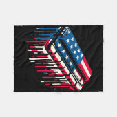 Paint Drip Harmonica Amerikaanse Vlag 4 Juli Fleece Deken (Voorkant (Horizontaal))