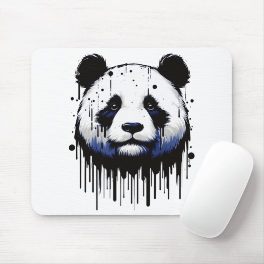 Paint Drip Panda Muismat (Met muis)
