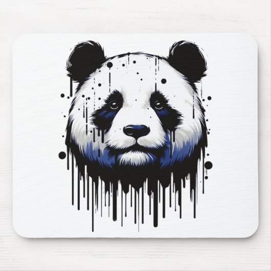 Paint Drip Panda Muismat (Voorkant)