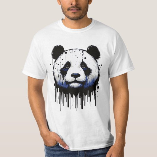 Paint Drip Panda T-shirt (Voorkant)