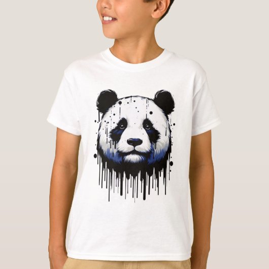 Paint Drip Panda T-shirt (Voorkant)
