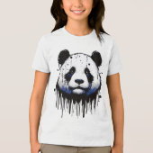 Paint Drip Panda Tri-Blend Shirt (Voorkant)